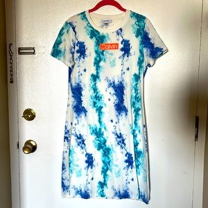 Calvin Klein tie dye t-shirt dress